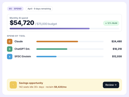 Spend management screenshot